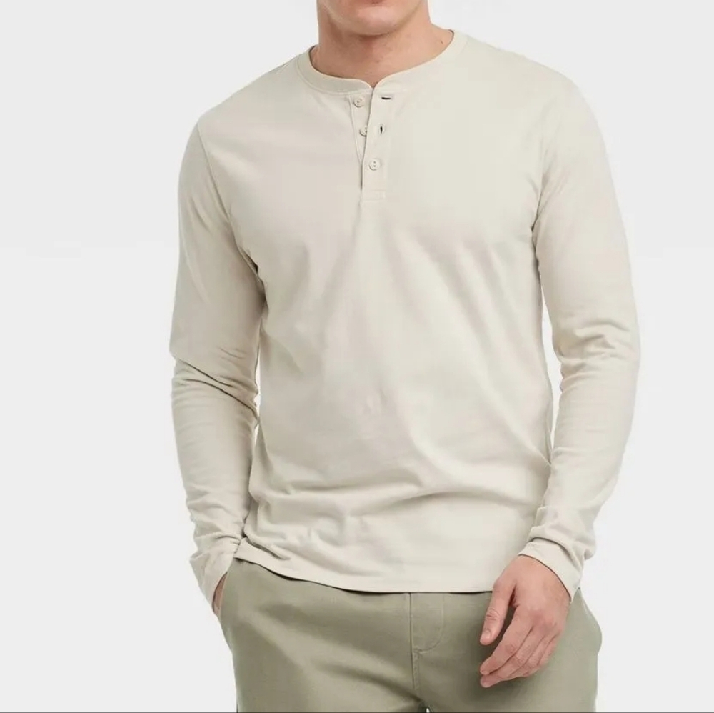 Men's Vintage Long Sleeve Henley Shirt - Goodfellow & Co™